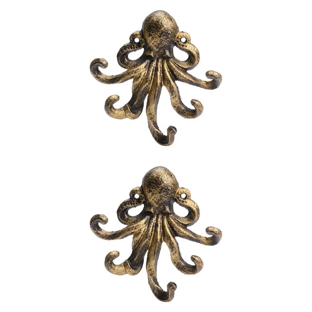 2 pz ganci cappotto polpo fuso ganci da parete cappotto e cappello gancio decorazione per