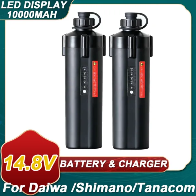 2X 10000mAh For Daiwa Electric Fishing Reel Battery Tanacom 1000 750 3000XP EJ