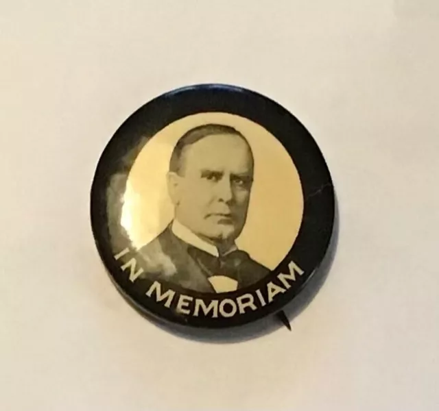 William Mckinley In Memoriam Political Button Pin