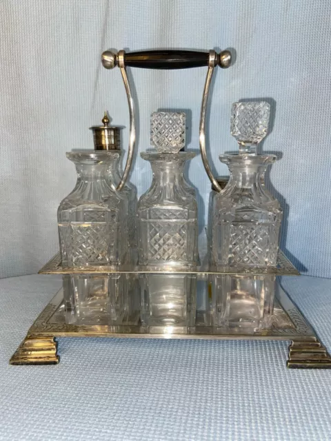 Victorian Philip Ashberry and Sons Sheffield Silver Plated silver crystal cruet