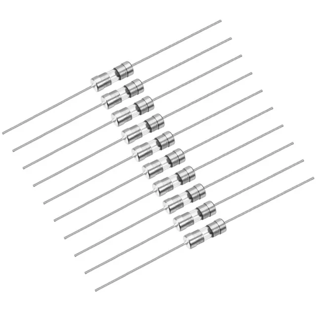 Coup Fusible Temps Retard Axial Fil Verre Fusibles 3.6mm x 10mm 250V T3A 10Pcs