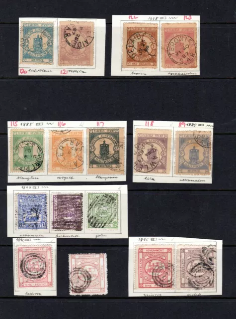 SÜDAUSTALIA & QUEENSLAND EISENBAHN PAKETMARKEN 1d BIS 2/-SCHILLING 16 BRIEFMARKEN