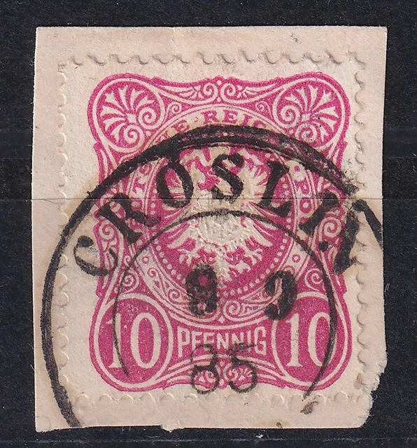 64979) CRÖSLIN Pommern 1885 nachverwendeter Preußen-Stempel