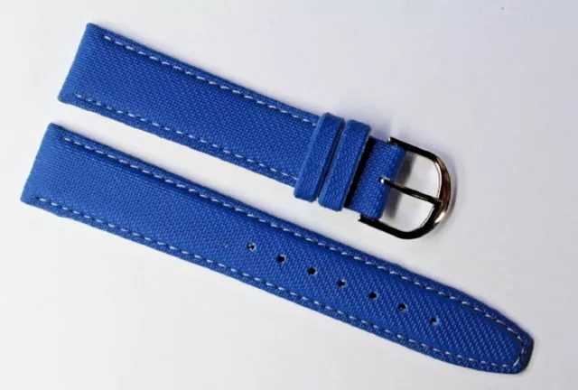 Bracelet montre Scratch Bleu de 14-16-18-20 et 22mm en nylon fermeture type  Velcro