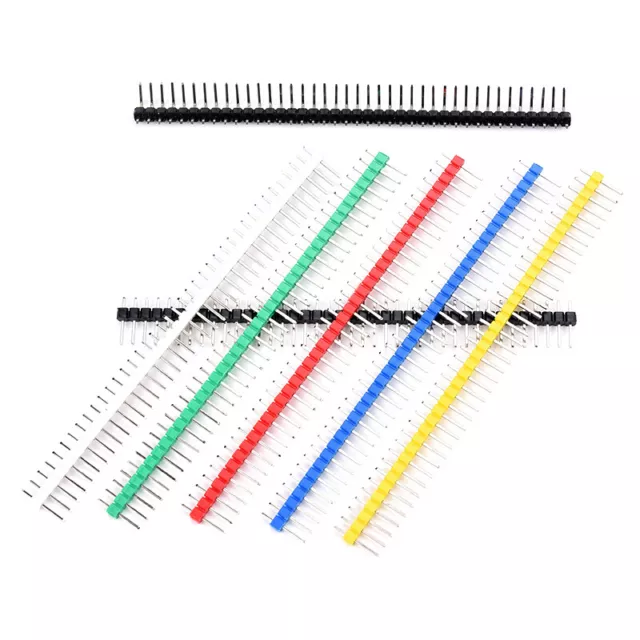40 Pin 2.54mm Male Header Pins Single Double Row Straight Right Angle Connector
