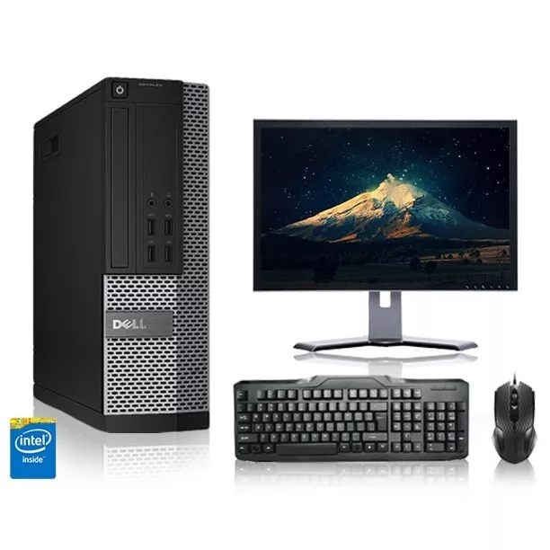 Full DELL /HP Dual Core/i3 /i5 Desktop Tower PC & TFT Computer System Win10 WiFi