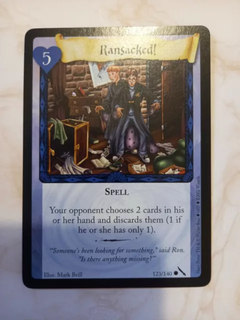 Harry Potter Tcg Chamber Of Secrets Card 123/140 Ransacked