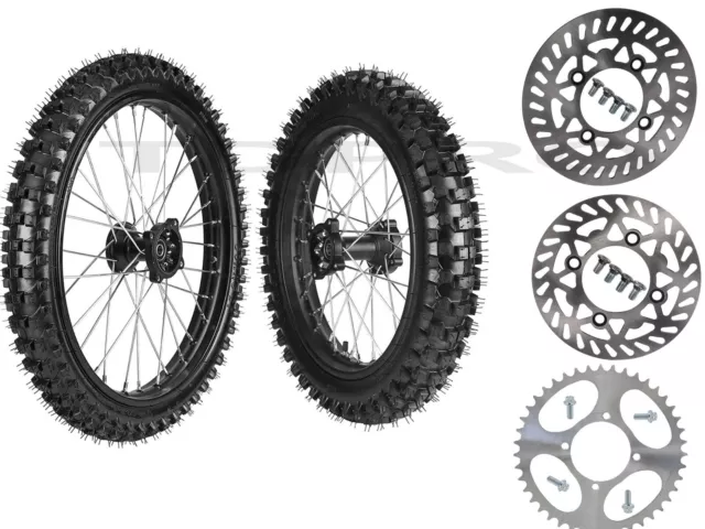 19" 16" Wheel 70/100-19 90/100-16 Tire Rim fo Pit Bike CRF150 Apollo 200cc 250cc