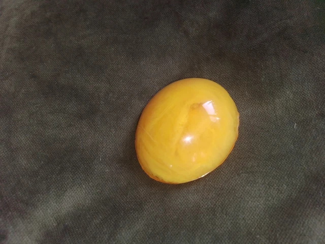 große Bernstein Applikation für Brosche, Amber Butterscotch, Bakelit/Kunstharz