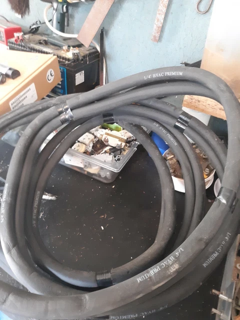 HVAC Copper Line 1/4" With Black Insulation 18' Length