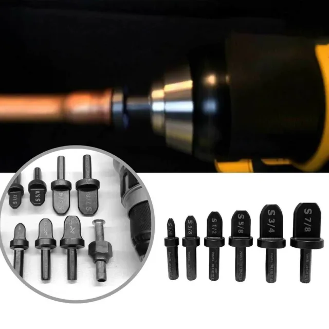 6pcs Copper Tube Tool Bit Set 1/4” 3/8” 1/2” 5/8” 3/4” 7/8 Bits Set  Steel Drill