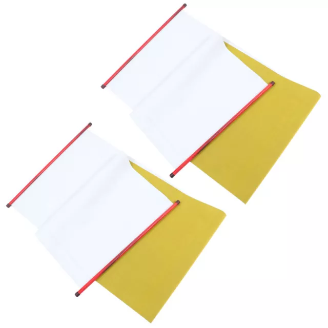 2 Pcs White Oxford Cloth Water Writing Reel Waterpic Calligraphy Art Paper