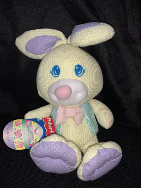 VTG 1997 Fisher Price Thermal Waffle Weave Easter Cozie Pink Bunny Plush Rare