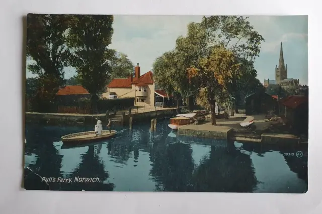 Unposted Vintage Postcard - Pull's Ferry, Norwich  #B
