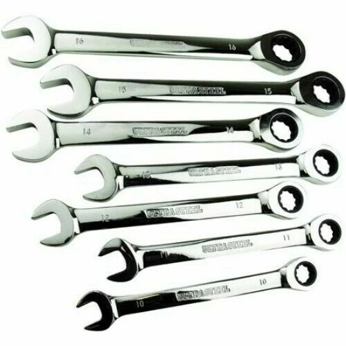 HYPER TOUGH MECHANIC Tools 7Piece Metric Ratcheting Ratchet Wrench Set