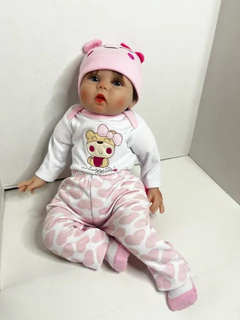 22" Yesteria Mia Lifelike Reborn Baby Doll Girl Silicone Cotton Body Outfit