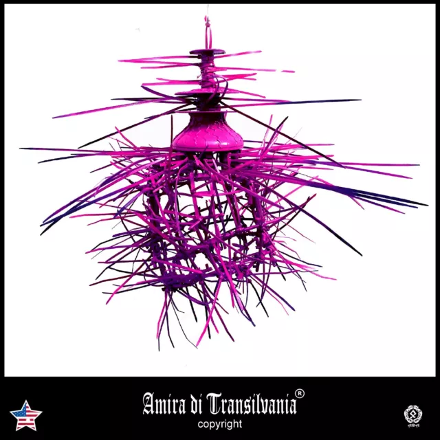 chandelier no crystal lamp home lighting light design holder ceiling purple pink