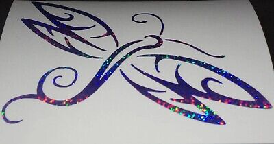 Holographic Tribal Dragonfly Vinyl Car Window Decal Sticker Laptop