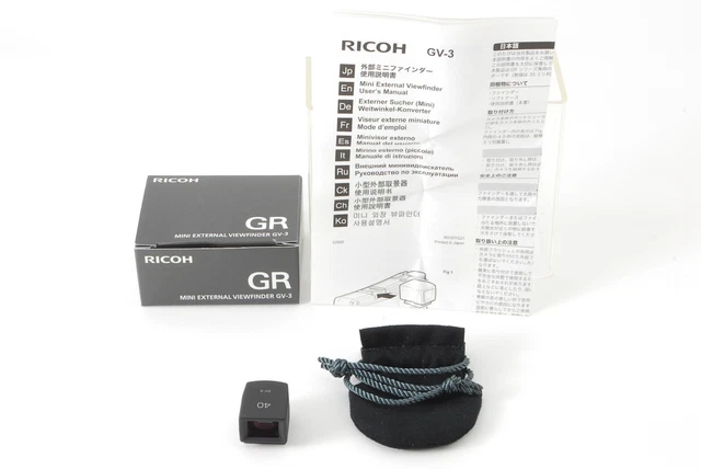 [Mint] Ricoh GV-3 External Viewfinder for GR IIIx Digital Camera w/Case Box #987