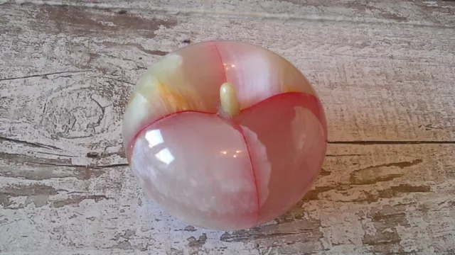 Apple Shaped Paperweight Patterned /Checked Pink /White/Red