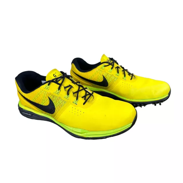 CUSTOM! Nike ID Lunar Control 3 Golf Shoes / Yellow And Black / Mens 8.5