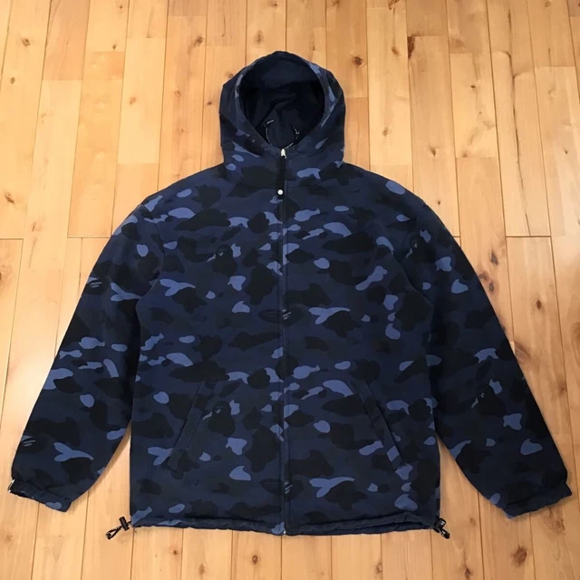 ジャケット・ブルゾン APE  COLOR CAMO HOODIE JACKET 140 BLUE 1524199_00.png.png