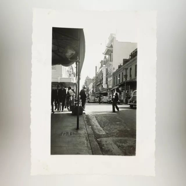 San Francisco Chinatown Street Photo 1930s Chopstick Chinese Restaurant CA A2980