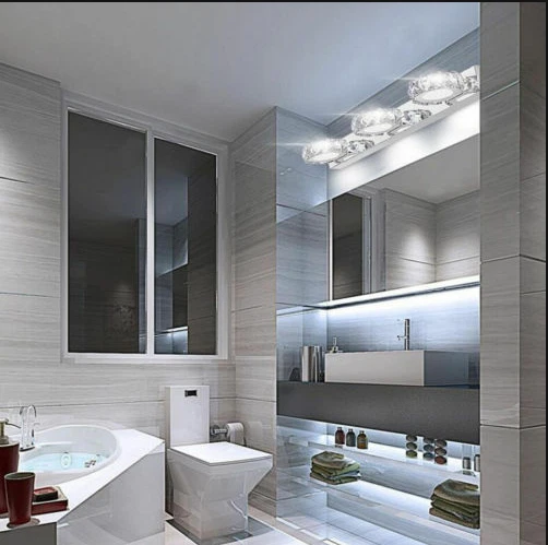 LED Crystal Mirror Light Bathroom Toilet Vanity Lights Makeup Wall Lamp 110V USA