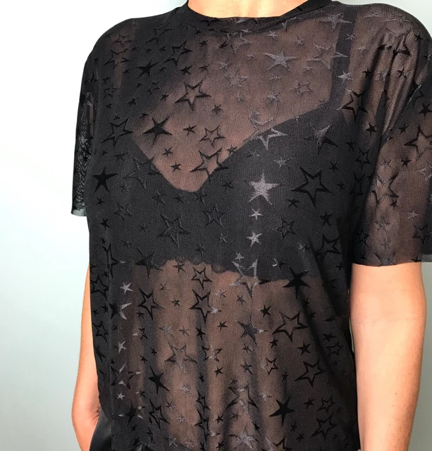 Haut noir pur pour femme avec détail étoile - taille 12 - flambant neuf avec étiquettes