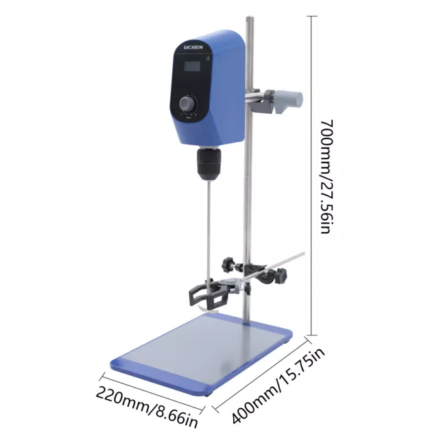 Digital Display Mixer Lab Electric Overhead Stirrer Homogenizer Agitator 72W 20L 2
