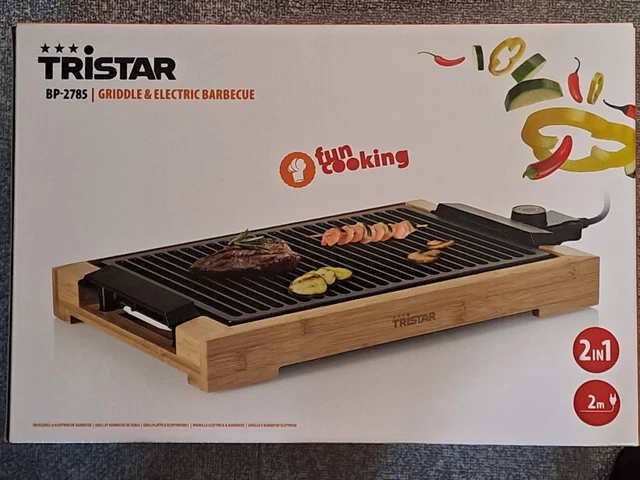 Tristar BP-2785 Tischgrill / Barbecue-Grill mit Grillrost, 2000 Watt Leistung