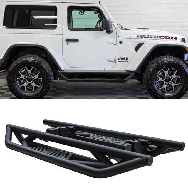 RUNNING BOARDS NERF Bars Side Step Fit 20182024 Jeep Wrangler JL 2