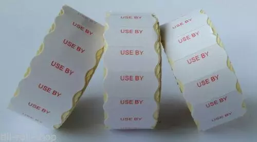 Avery Dennison CAS 1/8 Price Gun Labels UseBy in Red Ink 1 Roll