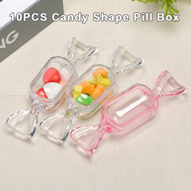Organizer Dispenser Candy Shape Pill Box Medicine Storage Tablet Container Case