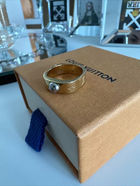 Louis Vuitton Nanogram Ring Dore Metal. Size S