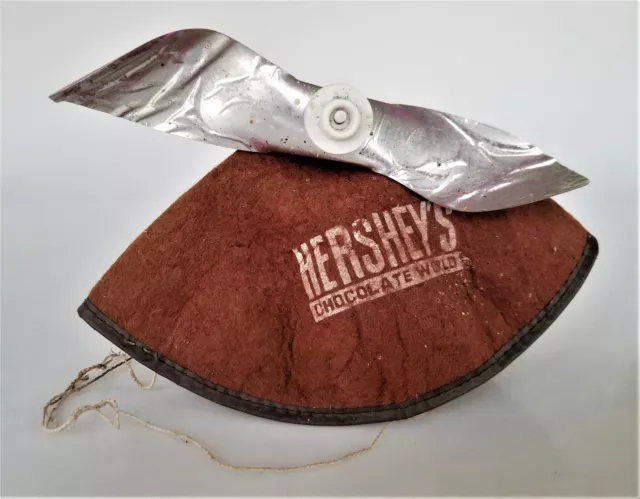 vintage HERSHEY'S CHOCOLATE WORLD felt BEANIE w SPINNER hershey park pa