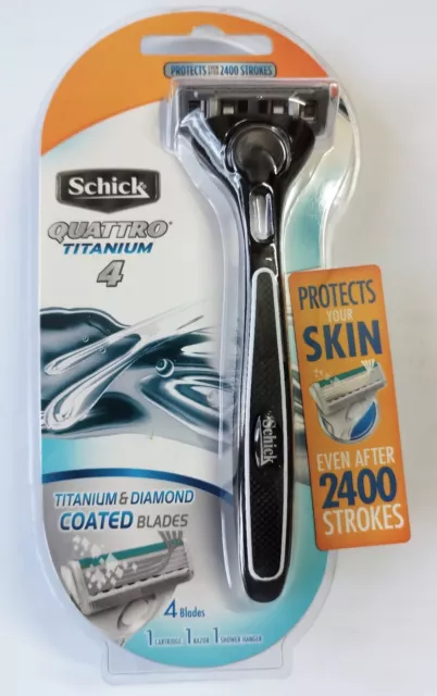 Schick Quattro Titanium Razor 4 Blades(Include 1 cartridge)