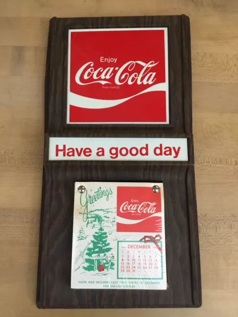 1974 Coca-Cola Wall Calendar Still Has Plastic Wrap.