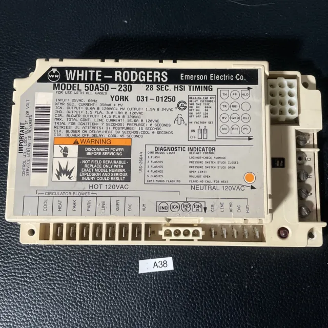 White Rogers Furnace Control Circuit Board (50A50-230)