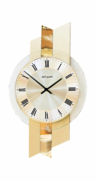 Horloge De Cheminée En Verre Incurvé – Mouvement à Quartz – Occasion Très Bon état