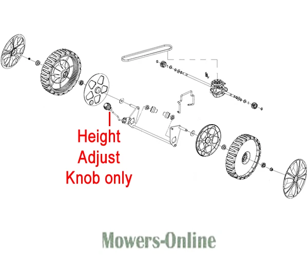 GENUINE WEBB LAWNMOWER Height Adjust Knob Handle WE20270010059