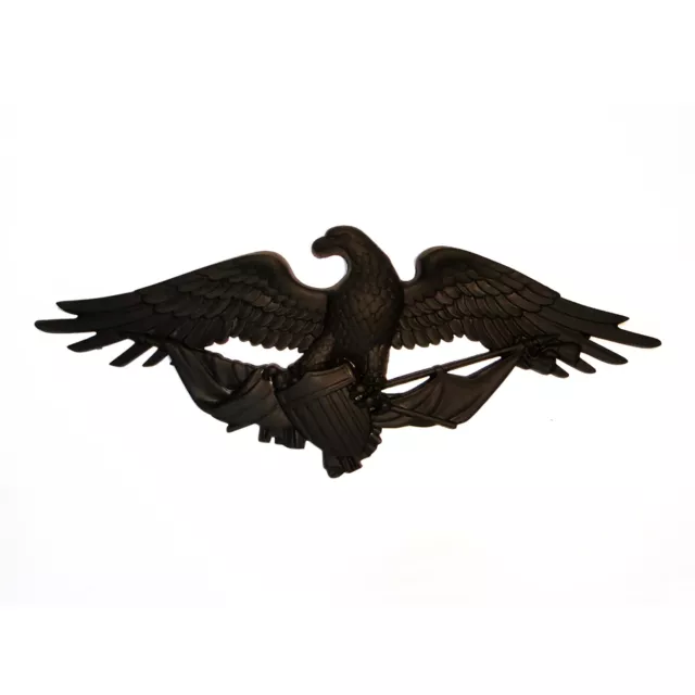 American Eagle Wall Plaque in Painted Bronze
