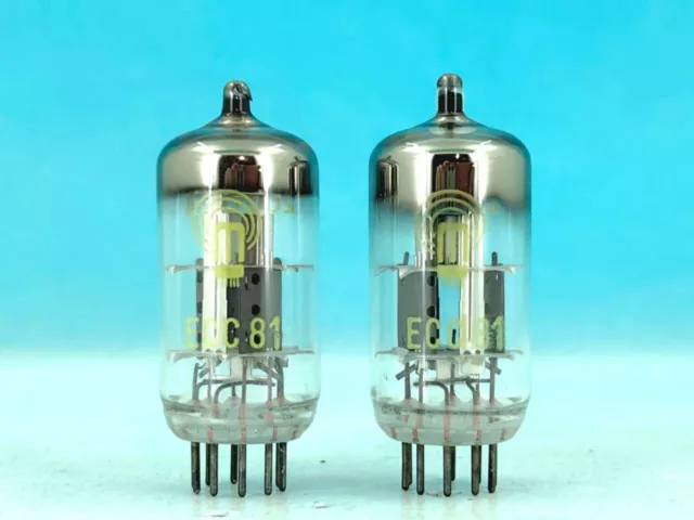 2 x ECC81 RFT STRONG MATCHED PAIR SAME CODE 12AT7 ECC801S Double Triode Tube NEW