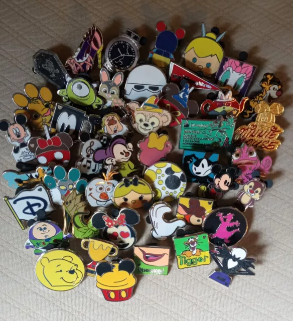 DISNEY PIN TRADING LOT 50, ALL DIFFERENT & TRADABLE - w/ bonus pin!