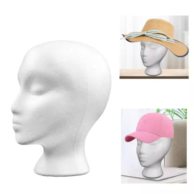 Women Female Foam Model Polystyrene Head Model Durable for Hat Hair Wigs Display