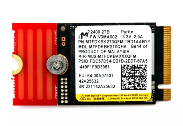 1TB Lite-On SSSTC M.2 2230 NVMe PCIe 4.0x2 SSD Solid State XA1-311024 CH M2