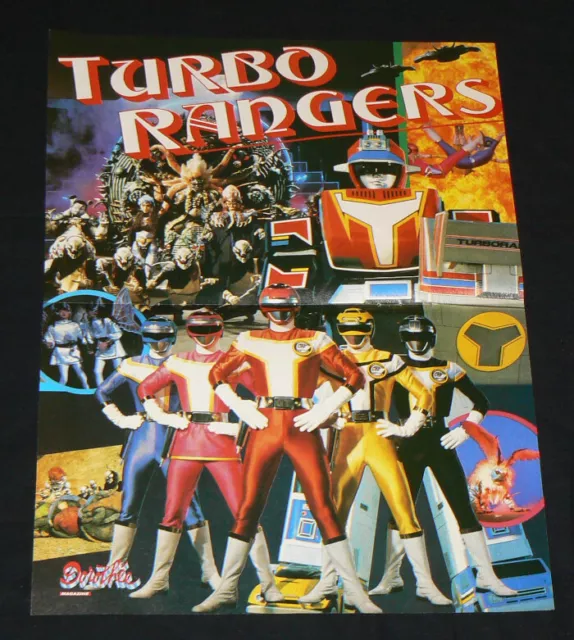 POSTER DOCUMENT  TURBO RANGERS   Vintage 1990  Club Dorothée