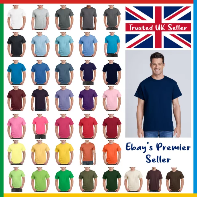 Mens Plain T-Shirt / Gildan Heavy Cotton Tee / New Value Blank T Shirt