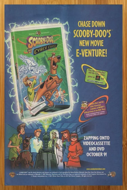 2001 SCOOBY-DOO AND the Cyber Chase VHS Video Print Ad/Poster Movie GBA ...