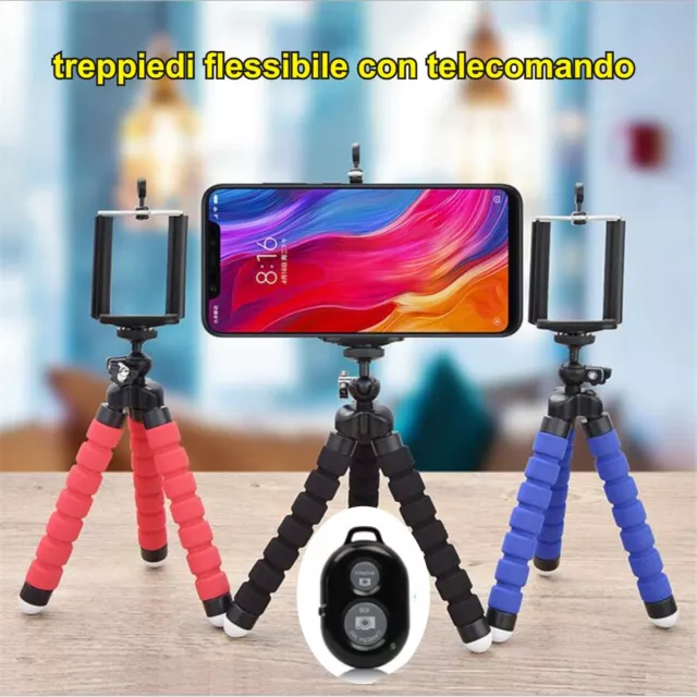 Flessibile Mini treppiede OCTOPUS con telecomando selfie bluetooth smartphone
